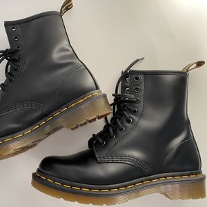 Dr Martens 1460 Smooth Leather Lace Up Boots Black